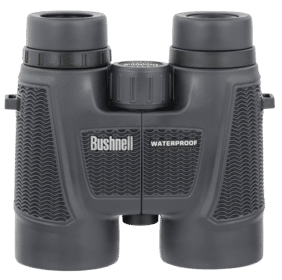 Bushnell H20 fully waterproof and fogproof 8x42mm binoculars with soft grip texture.